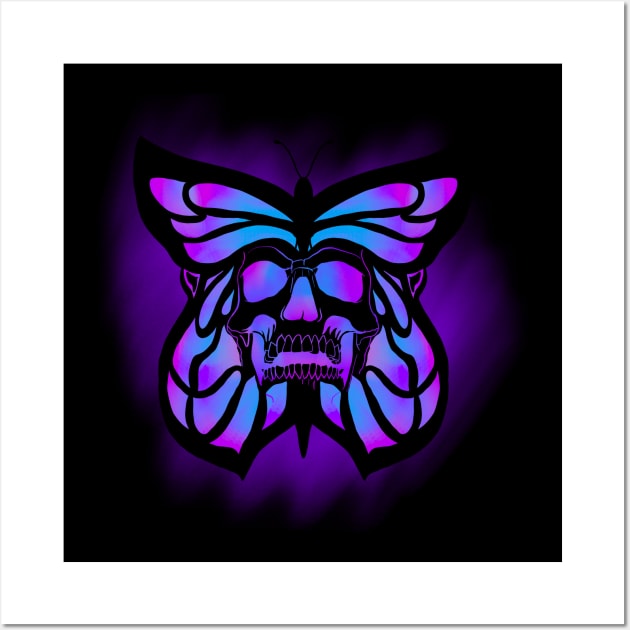 Skull Butterfly Wall Art by Joebarondesign